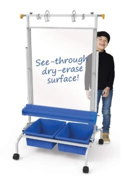 Clear Dry-Erase Chart Stand