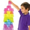 Crystal Colour Stacking Blocks - 50 Pieces -Children Learning Toy Store crystal colour stacking blocks 50 pieces manipulatives louise kool 395431