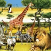 Floor Puzzle - African Plains -Children Learning Toy Store floor puzzle african plains puzzles louise kool galt 941946
