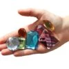 Giant Acrylic Glitter Stones 2 Giant Acrylic Glitter Stones -Children Learning Toy Store giant acrylic glitter stones manipulatives louise kool 980252