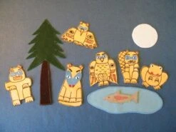 Indigenous Stories Felt Play Set -Children Learning Toy Store indigenous stories felt play set toys louise kool galt totem tales 792209