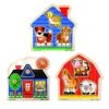 Jumbo Knob Puzzle - Set Of 3 -Children Learning Toy Store jumbo knob puzzle set of 4 puzzles louise kool 338455