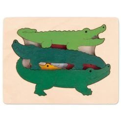 Layered Wooden Puzzles -Children Learning Toy Store layered wooden puzzles louise kool crocodile puzzle 626286