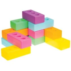 Light Up Tactile Glow Construction Bricks -Children Learning Toy Store light up tactile glow construction bricks toys louise kool 280066