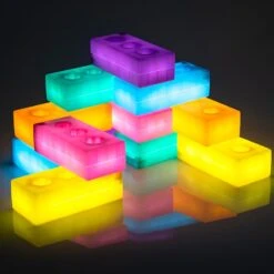 Light Up Tactile Glow Spheres And Construction Bricks -Children Learning Toy Store light up tactile glow spheres and construction bricks toys louise kool construction bricks 823754
