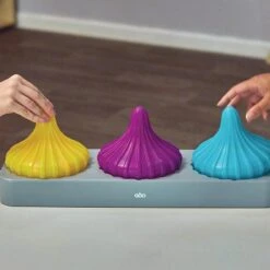 Light Up Twist And Turn Spinning Tops - Set Of 3 -Children Learning Toy Store light up twist and turn spinning tops set of 3 toys louise kool 234871