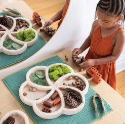 Loose Parts Wooden Trays - Set Of 3  -Children Learning Toy Store loose parts wooden trays set of 3 louise kool galt 819951