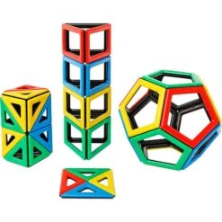 Magnetic Polydron New Shapes Set - 48 Pieces