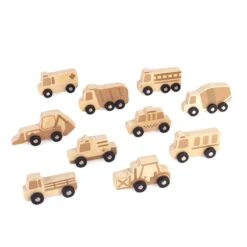 Mini Wooden Trucks - Set Of 10