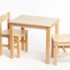 Natural Wood Table With Two Chairs -Children Learning Toy Store natural wood table with two chairs toys louise kool 823447
