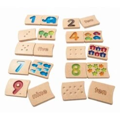 Numbers 1-10 Wooden Tile Set Of 20