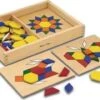 Pattern Blocks And Board - Set Of 5 -Children Learning Toy Store pattern blocks and board set of 5 louise kool 932545