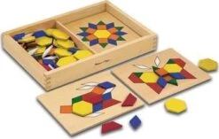 Pattern Blocks And Board - Set Of 5