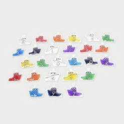 Rainbow Gel Alpha Boats - Set Of 26 15 Rainbow Gel Alpha Boats - Set Of 26 -Children Learning Toy Store rainbow gel alpha boats set of 26 toys louise kool 465587