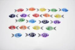 Rainbow Gel Number Fish - Pk21 -Children Learning Toy Store rainbow gel number fish pk21 manipulatives louisekool 521529