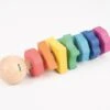 Rainbow Wooden Shape Twister -Children Learning Toy Store rainbow wooden shape twister manipulatives louise kool 201169