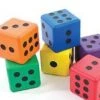 Sponge Dice - Set Of 6 -Children Learning Toy Store sponge dice set of 6 louise kool 640502