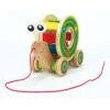 Walk-A-Long Snail Pull Toy -Children Learning Toy Store walk a long snail pull toy toys louise kool 757055