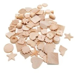 Wood Shapes - 50 Assorted