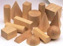 Wooden Geometric Solids - Set Of 15