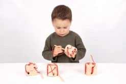 Wooden Lacing Shapes - Set Of 4