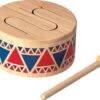 Wooden Solid Drum -Children Learning Toy Store wooden solid drum louise kool 304802