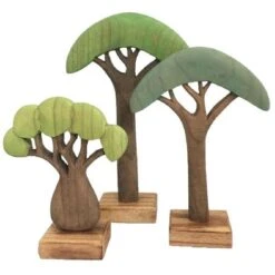 Wooden Trees - Pack Of 3